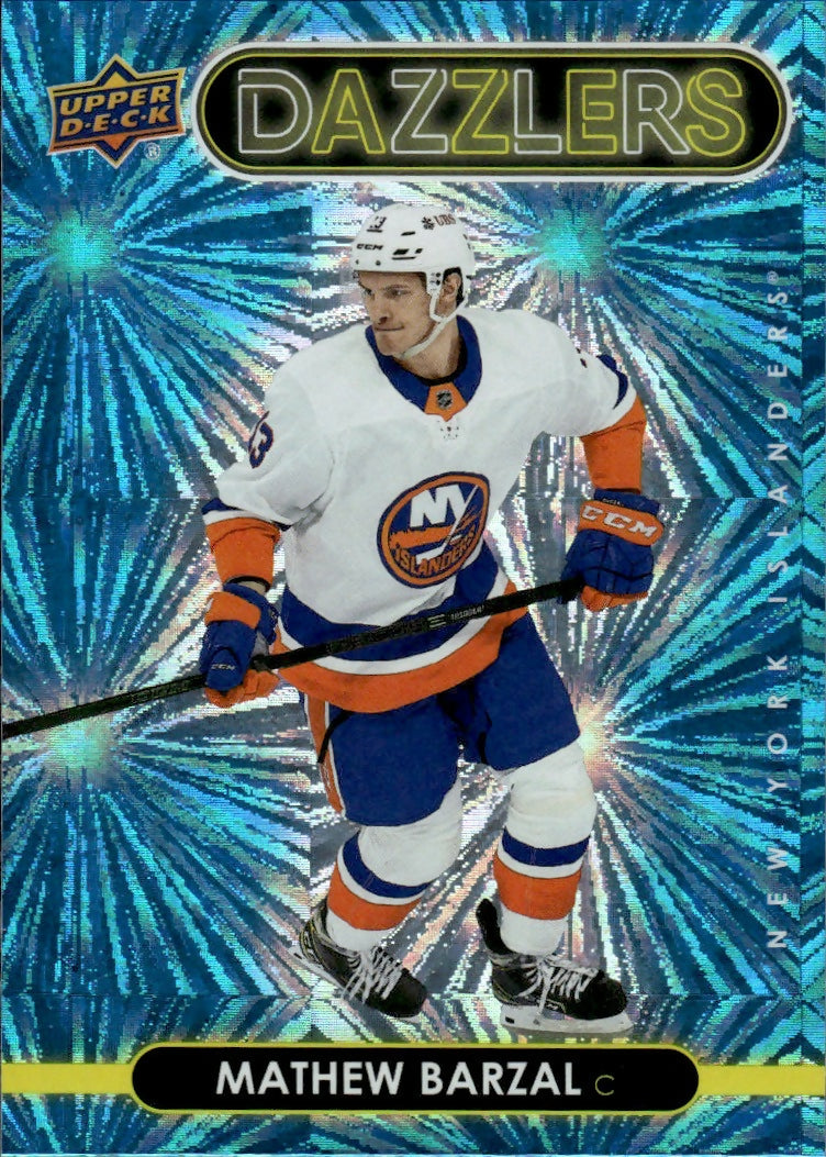 2021-22 Upper Deck Series 1 - Dazzlers - Blue #DZ-30 Mathew Barzal - New York Islanders - A