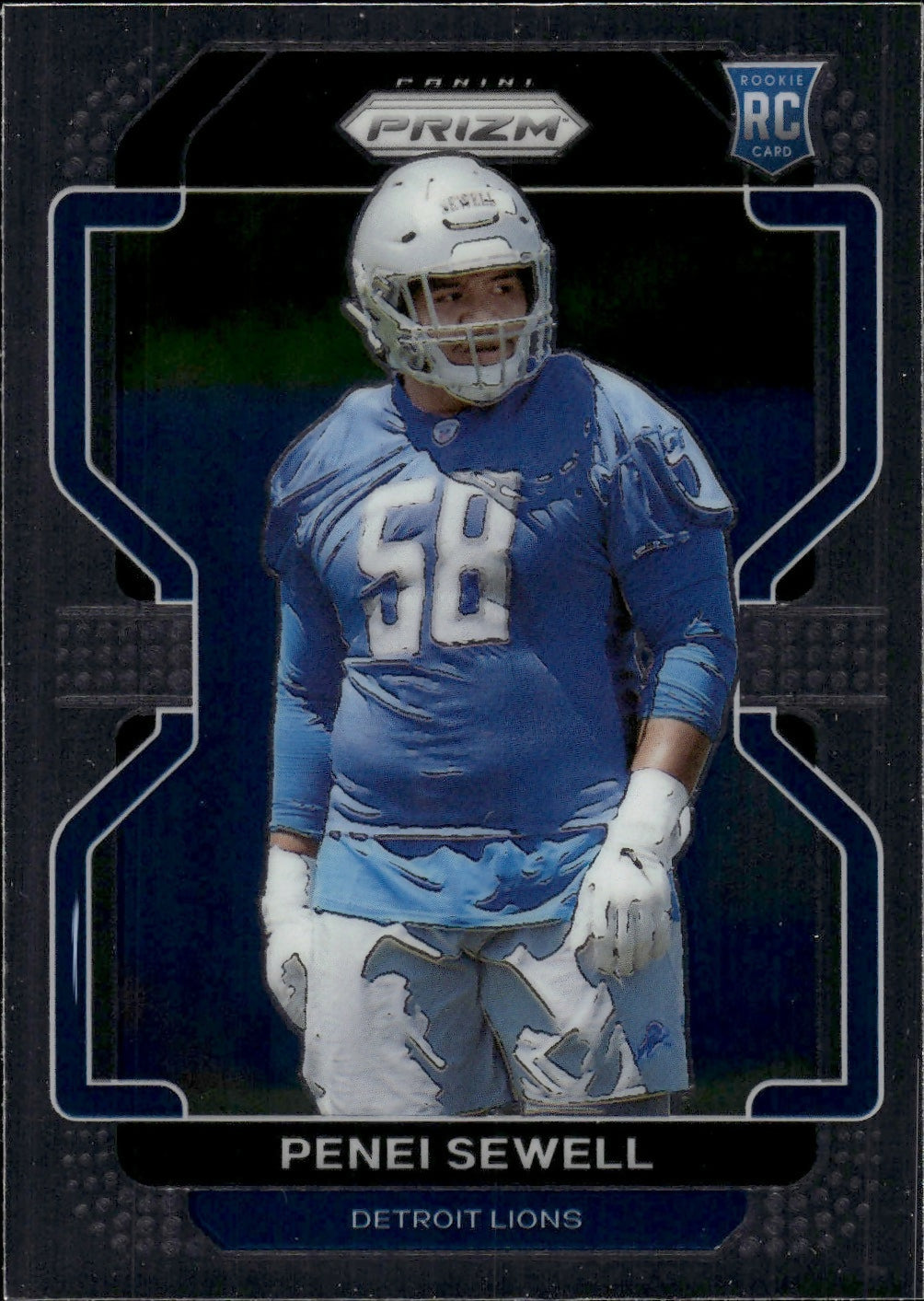 2021 Panini Prizm Football Base #429 Penei Sewell RC Detroit Lions - A