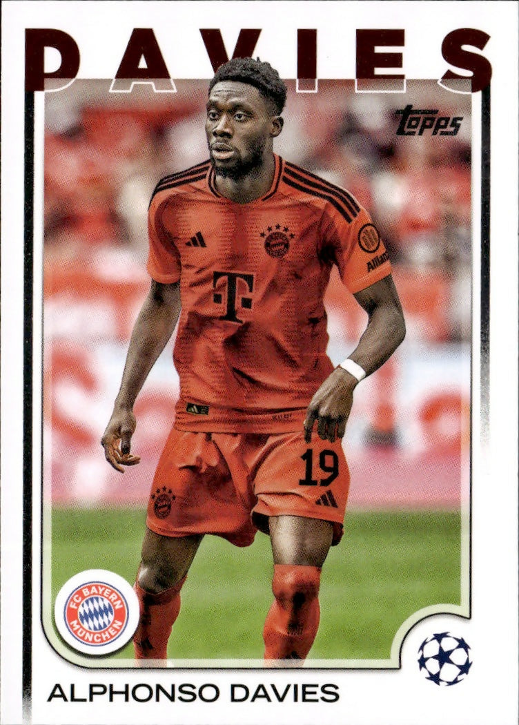 2024-25 Topps UEFA Club Competitions - Base #96 Alphonso Davies - FC Bayren Munchen - A