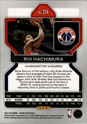 2021-22 Panini Prizm Basketball - Base # 234 Rui Hachimura - Washinton Wizards