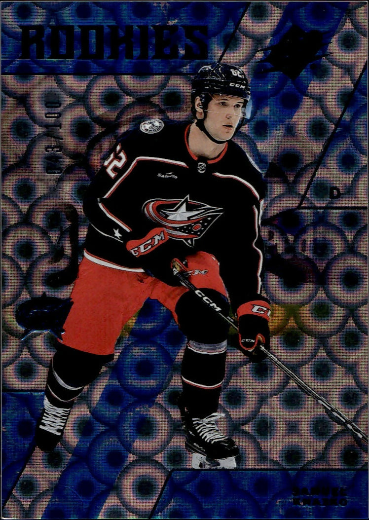2023-24 Upper Deck SPX Hockey - Base - Radiance :100 #129 Samuel Knazko - Columbus Blue Jackets - A