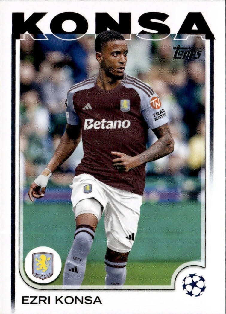 2024-25 Topps UEFA Club Competitions - Base #66 Ezri Konsa - Aston Villa - A