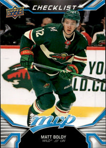 2022-23 Upper Deck MVP Hockey - Base #250 Checklist - Matt Boldy - Minnesota Wild - A