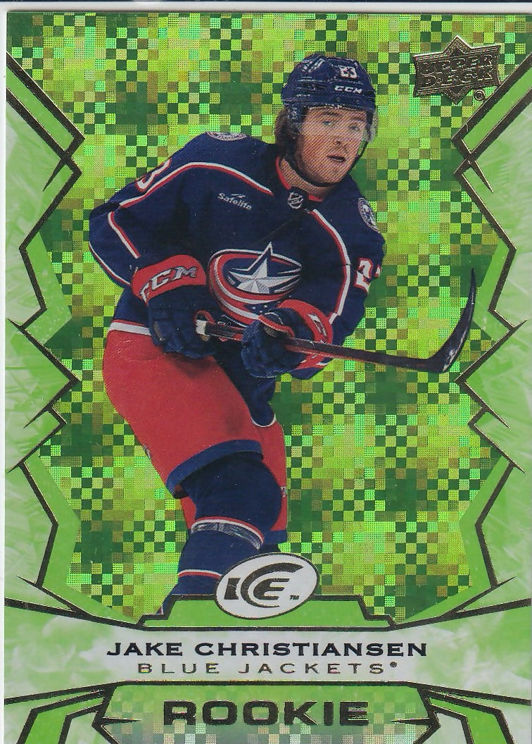 2022-23 Upper Deck Ice Green #138 Jake Christiansen Columbus Blue Jackets