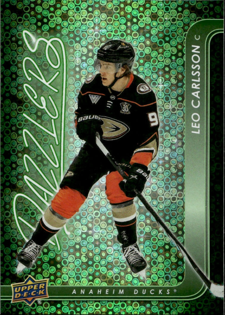 2024-25 Upper Deck Series 1 Hockey - Dazzlers - Green #DZ-40 Leo Carlsson - Anaheim Ducks - A