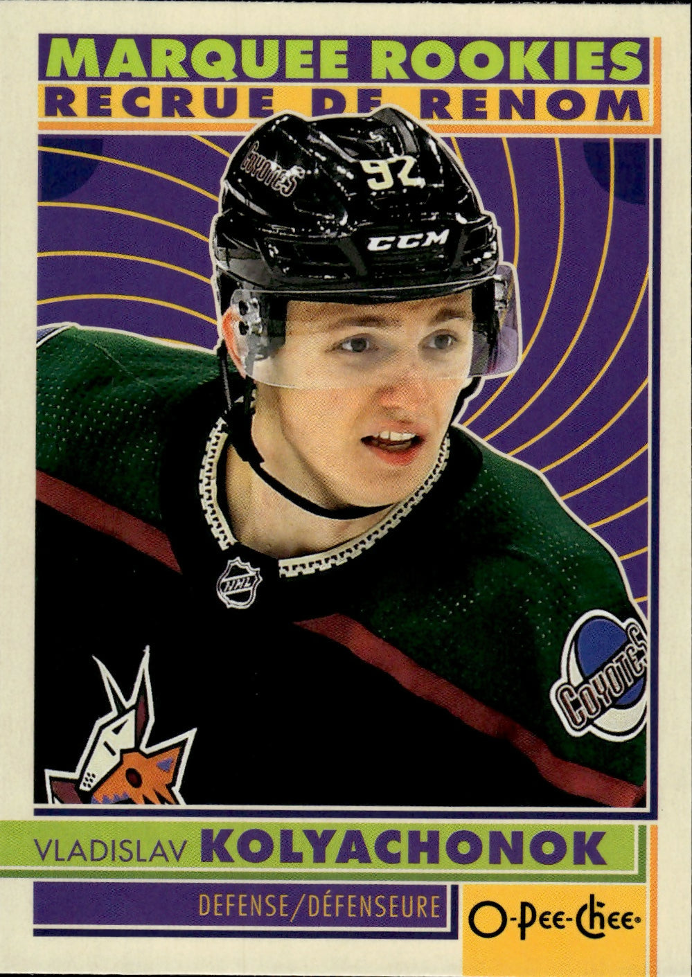 2022-23 Upper Deck O-Pee-Chee Hockey - Base - Retro #550 Vladislav Kolyachonok - Arizona Coyotes