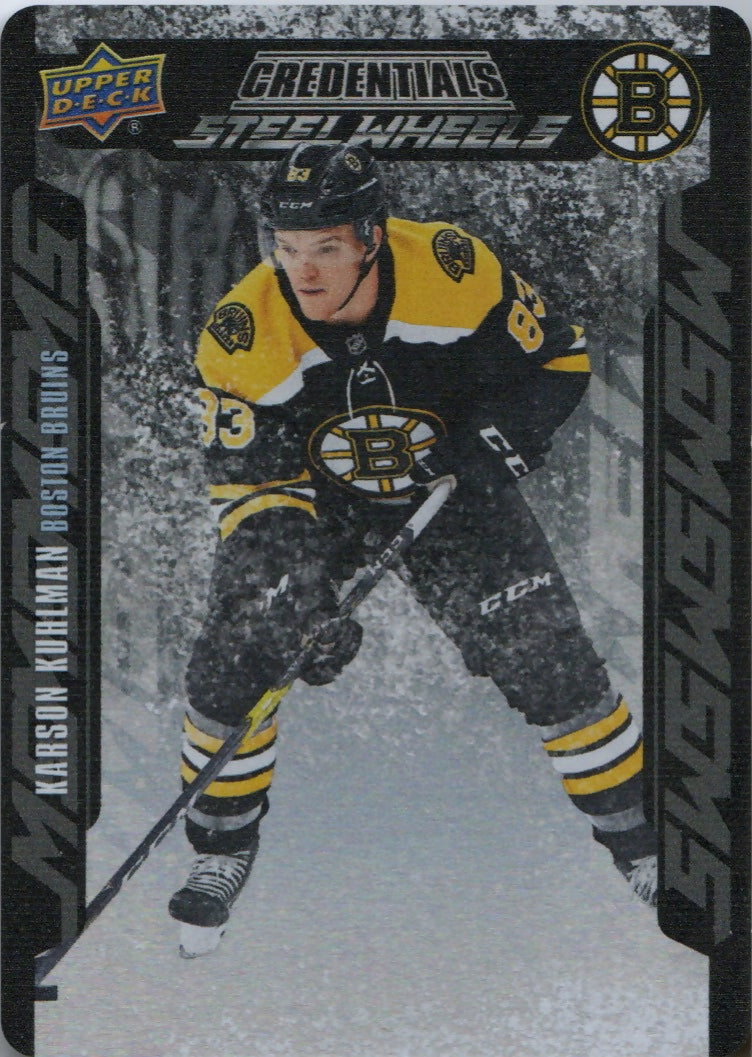 2019-20 Upper Deck Credentials - Steel Wheels #SW-21 Karson Kuhlman - Boston Bruins