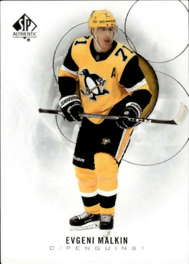 2020-21 Upper Deck Sp Authentic Hockey - Base #38 Evgeni Malkin - Pittsburgh Penguins - F