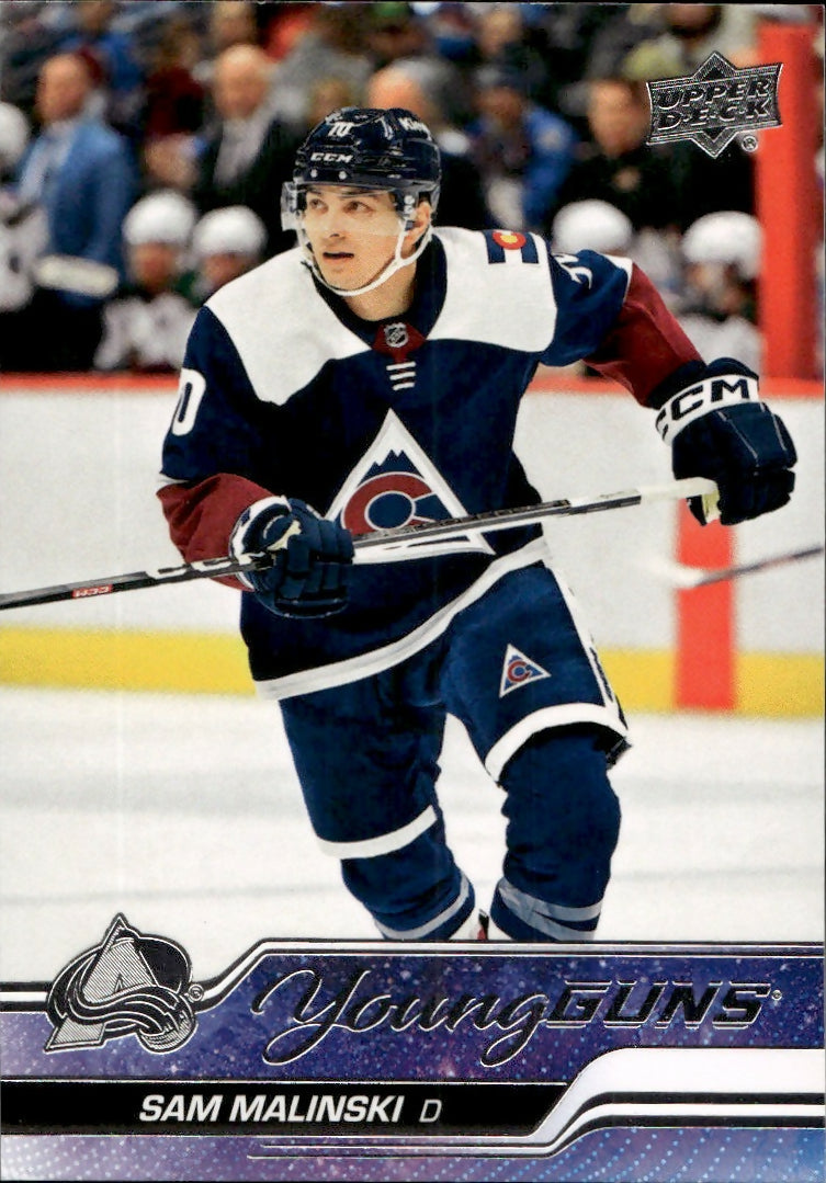 2023-24 Upper Deck Extended Series Hockey - Base - Young Guns #716 Sam Malinski - Colorado Avalanche - A
