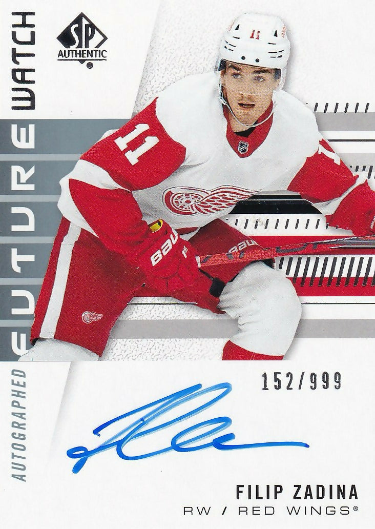 2019-20 SP Authentic Auto #159 Filip Zadina Detroit Red Wings Rookie