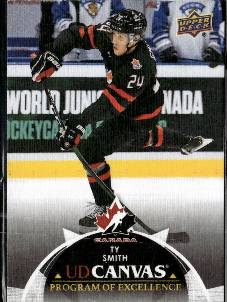 2021-22 Upper Deck Series 2 Hockey UD Canvas Black #C264 Ty Smith Canada