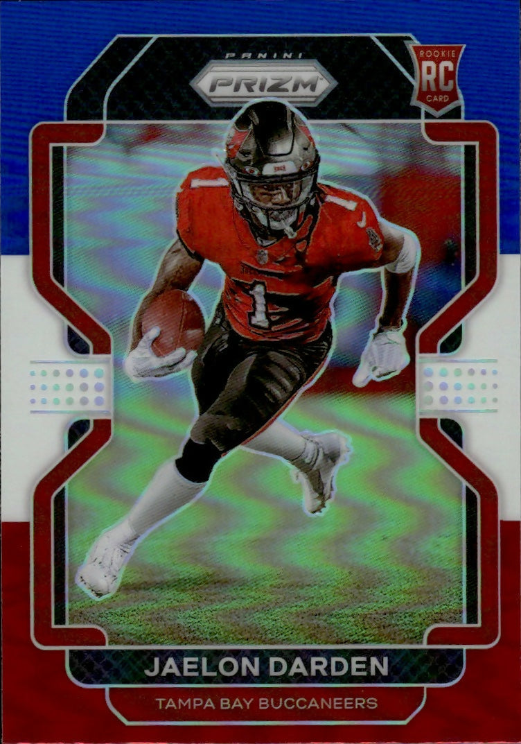 2021 Panini Prizm Football Base - Red White And Blue Prizm #363 Jaelon Darden RC Tampa Bay Buccaneers - A