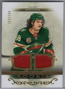 2021-22 Upper Deck Artifacts Hockey - Base - Gold Material Relics  :799 #Calen Addison - Minnesota Wild - A