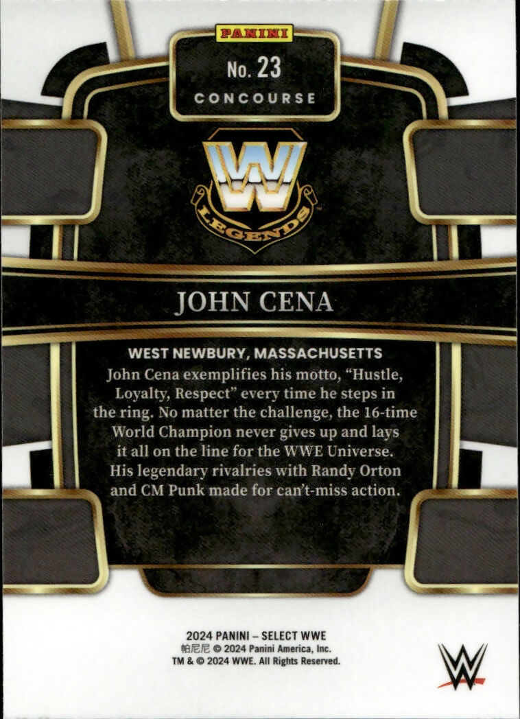 2024 Panini Select WWE - Concourse #23 John Cena - B