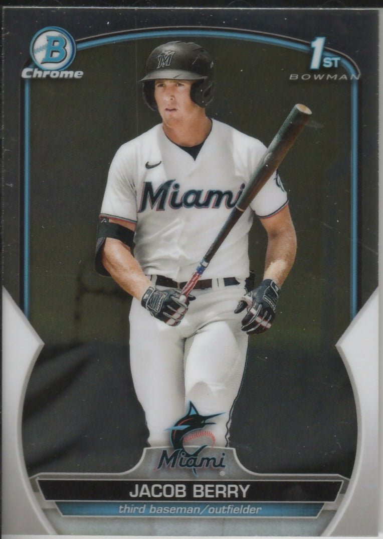 2023 Bowman Baseball - Chrome Prospects #BCP-108 Jacob Berry - Miami Marlins - A