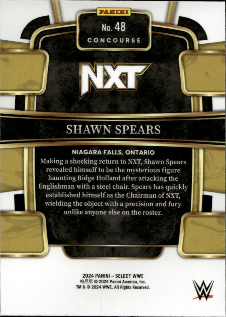 2024 Panini Select WWE - Concourse #48 Shawn Spears - B