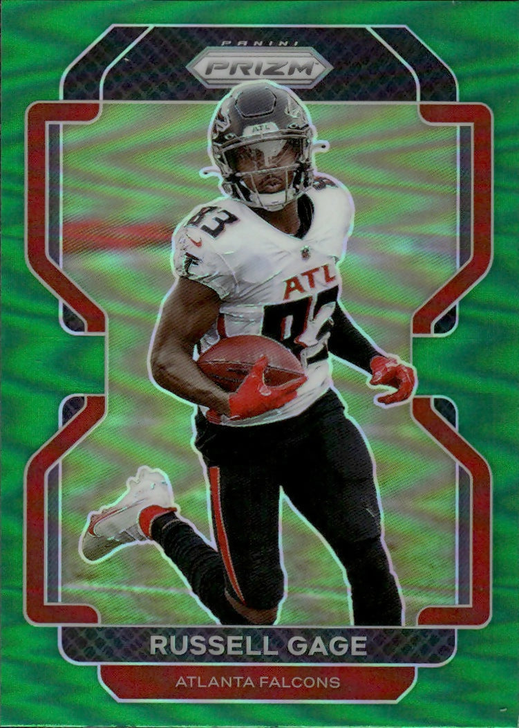 2021 Panini Prizm Football Base - Green Prizm #325 Russell Gage Atlanta Falcons - A