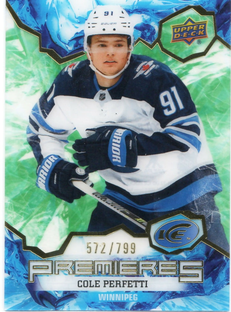 2021-22 Upper Deck Ice Hockey - Ice Premiers :799 #245 Cole Perfetti - Winnipeg Jets - A