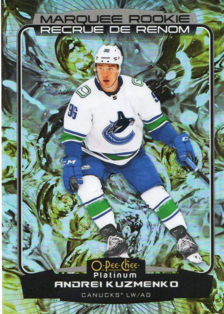 2022-23 Upper Deck O-Pee-Chee Platinum Hockey - Base - Liquid Metal :349 Andrei Kuzmenko - Vancouver Canucks - A