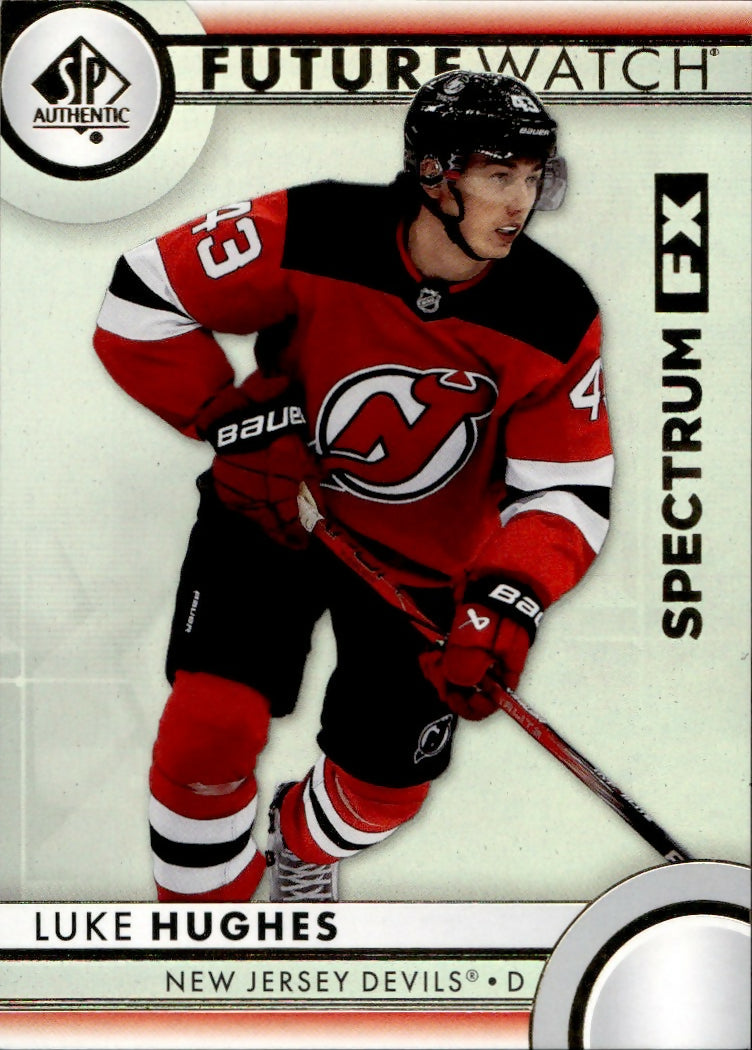 2023-24 Upper Deck SP Authentic Hockey - Future Watch - Spectrum FX #S-88 Luke Hughes - New Jersey Devils - A