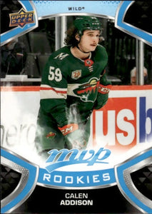 2021-22 Upper Deck MVP Hockey - Base - Ice Battles - Blue - Rookies #221 Calen Addison - Minnesota Wild