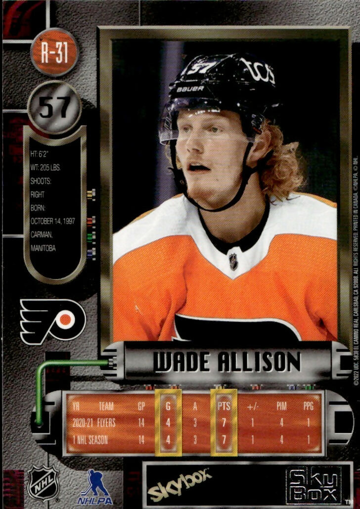 2022-23 Upper Deck Skybox Metal Universe - 1997-98 Retro #R-31 Wade Allison - Philadelphia Flyers - B