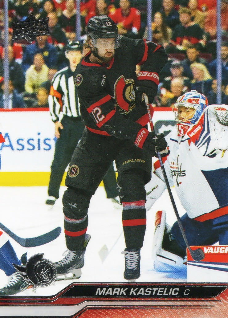 2023-24 Upper Deck Extended Series Hockey - Base - Clear Cut #598 Mark Kastelic - Ottawa Senators - A