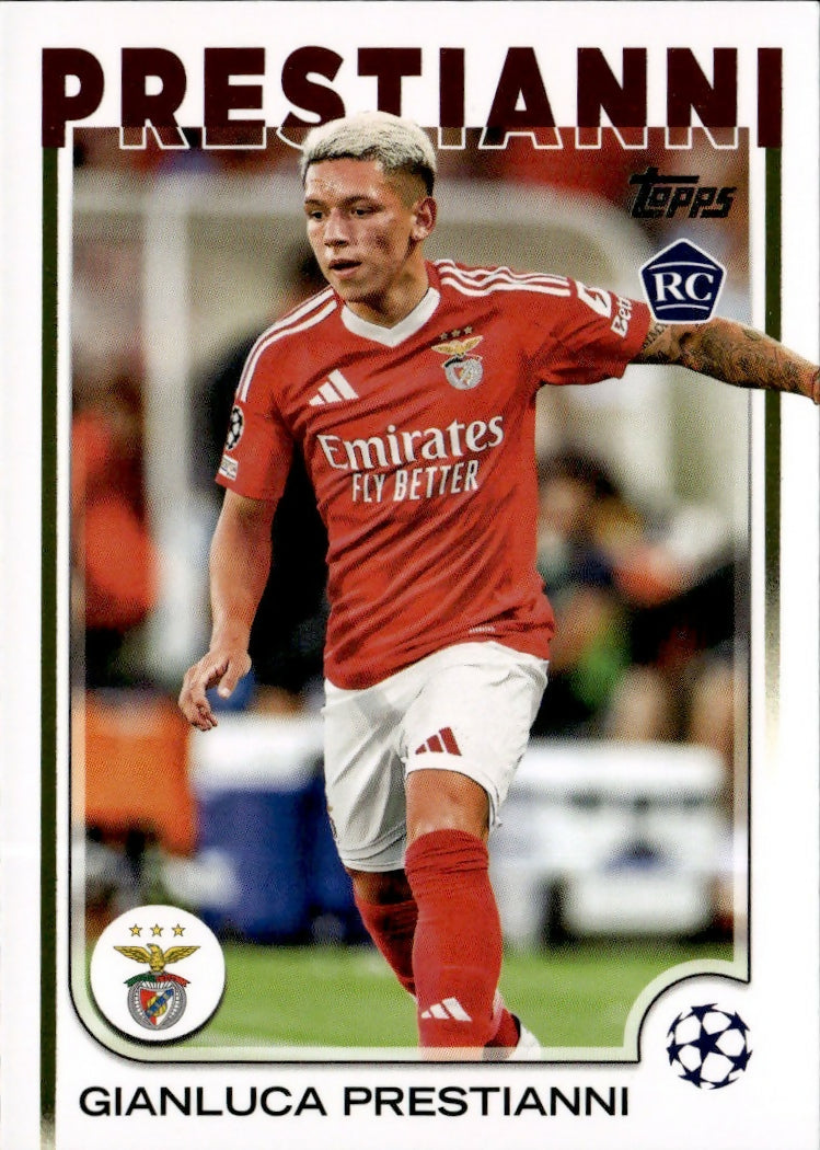 2024-25 Topps UEFA Club Competitions - Base #36 Gianluca Prestianni - SL Benfica - A