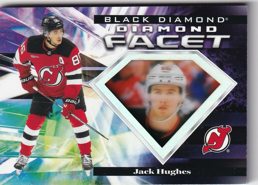 2024-25 Upper Deck Black Diamond Hockey - Diamond Facet #DF-JH Jack Hughes - New Jersey Devils - A