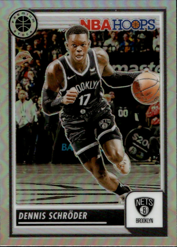 2023-24 Panini NBA Hoops Premium Stock - Base - Prizm #153 Dennis Schroder - Brooklyn Nets - A