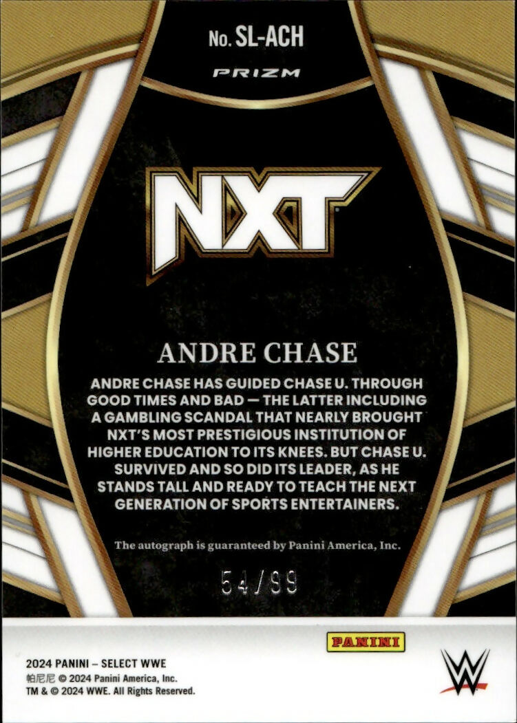 2024 Panini Select WWE - Signature Selections - Red Prizm :99 #SL-Ach Andre Chase - B