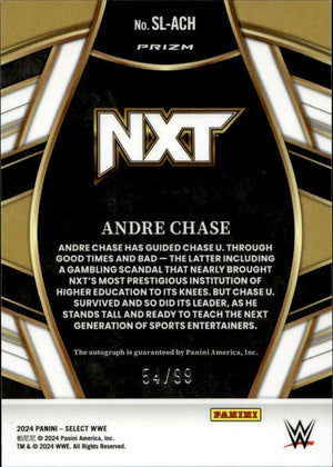 2024 Panini Select WWE - Signature Selections - Red Prizm :99 #SL-Ach Andre Chase - B