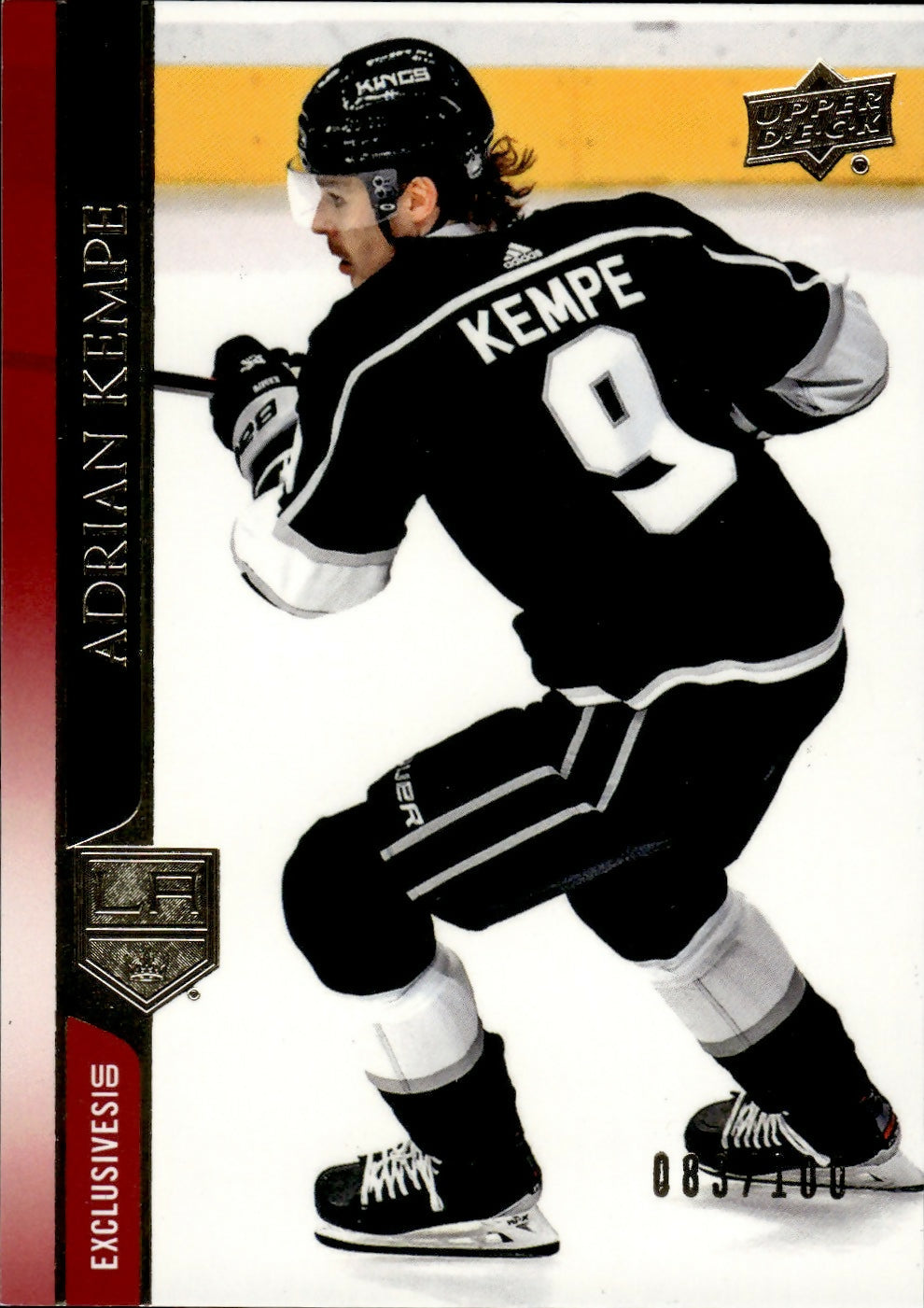 2020-21 Upper Deck Series 1 Hockey - Base - Exclusives /100 #87 Adrian Kempe - Los Angeles Kings