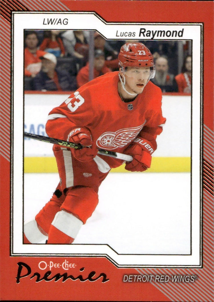 2023-24 Upper Deck O-Pee-Chee Hockey - Premiers #P-56 Lucas Raymond - Detroit Red Wings