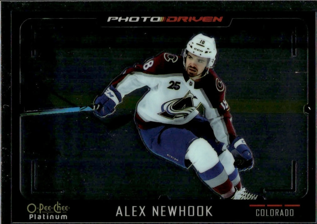 2021-22 Upper Deck O-Pee-Chee Platinum - Photo Driven #PD-14 Alex Newhook - Colorado Avalanche - A