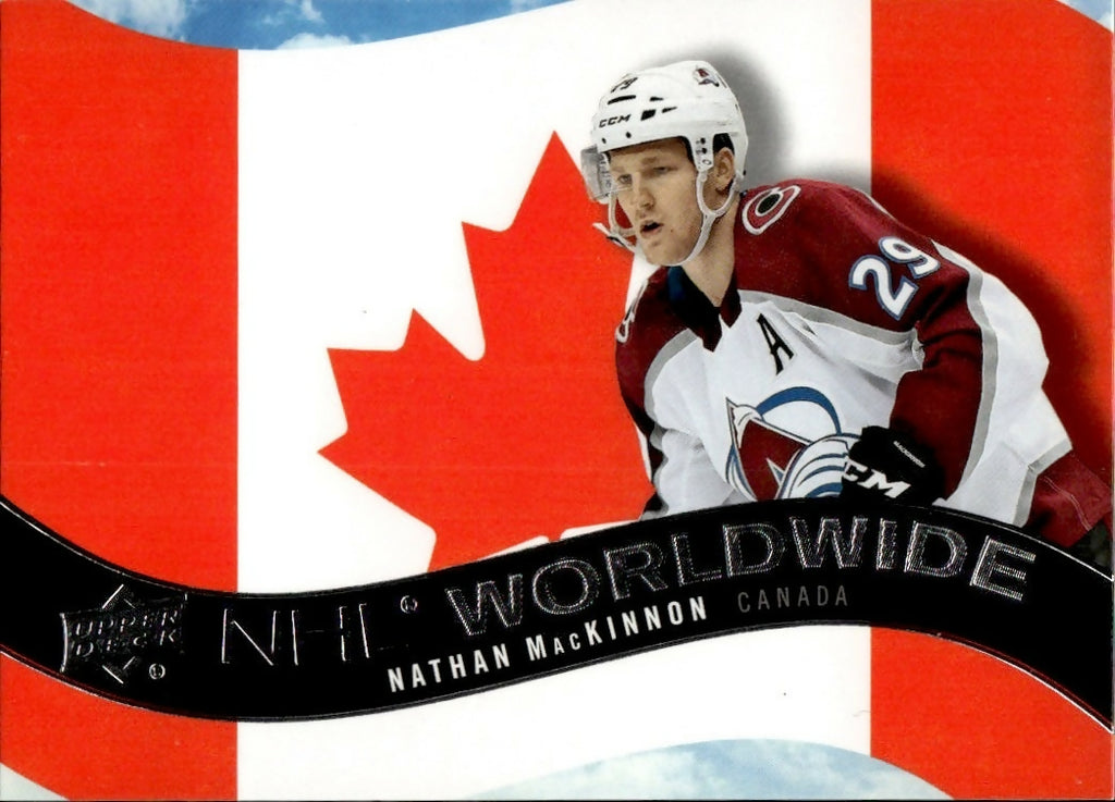 2020-21 Upper Deck Series 1 Hockey - Worldwide #WW-3 Nathan MacKinnon - Colorado Avalanche - A