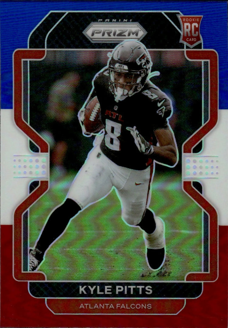 2021 Panini Prizm Football Base - Red White And Blue Prizm #341 Kyle Pitts RC Atlanta Falcons - A