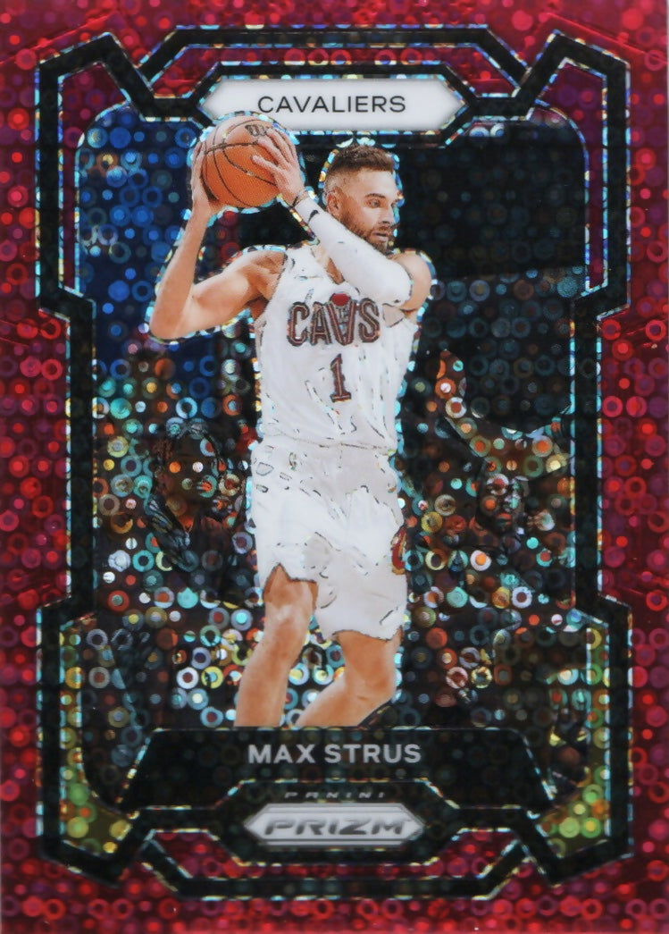 2023-24 Panini Prizm Basketball Base - Red Fast Break Prizm :100 #273 Max Strus, Cleveland Cavaliers - A