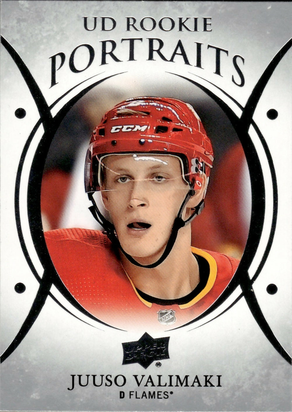 2018-19 Upper Deck Series 2 Hockey - UD Portraits - Rookie #P-80 Juuso Valimaki - Calgary Flames