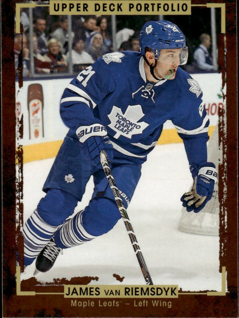 2015-16 Upper Deck Portfolio Hockey - Base #160 James Van Riemsdyk - Toronto Maple Leafs