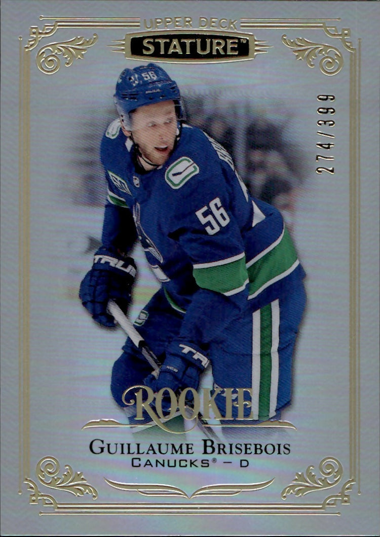 2019-20 Upper Deck Stature Hockey - Base /399 #194 Guillaume Brisebois - Vancouver Canucks