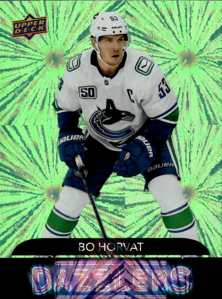 2020-21 Upper Deck Series 2 Hockey - Dazzlers - Green #DZ-94 Bo Horvat - Vancouver Canucks - A