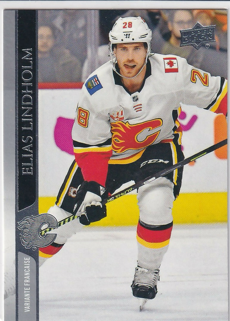 2020-21 Upper Deck French #29 Elias Lindholm Calgary Flames