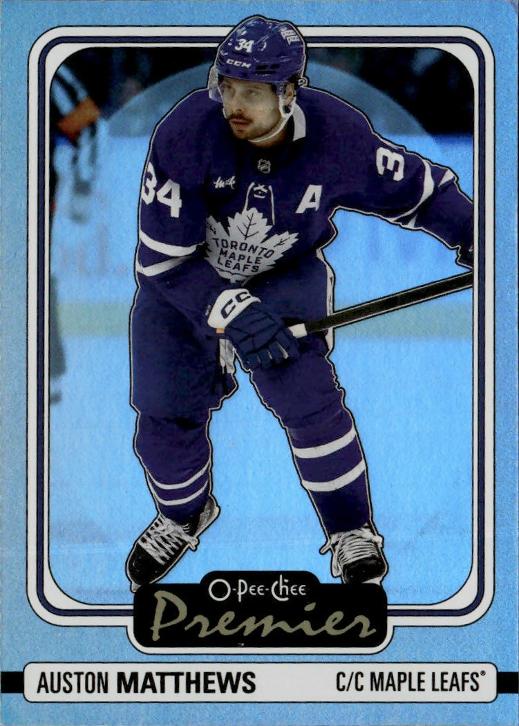 2024-25 Upper Deck O-Pee-Chee - Premier #P-12 Auston Matthews - Toronto Maple Leafs - A
