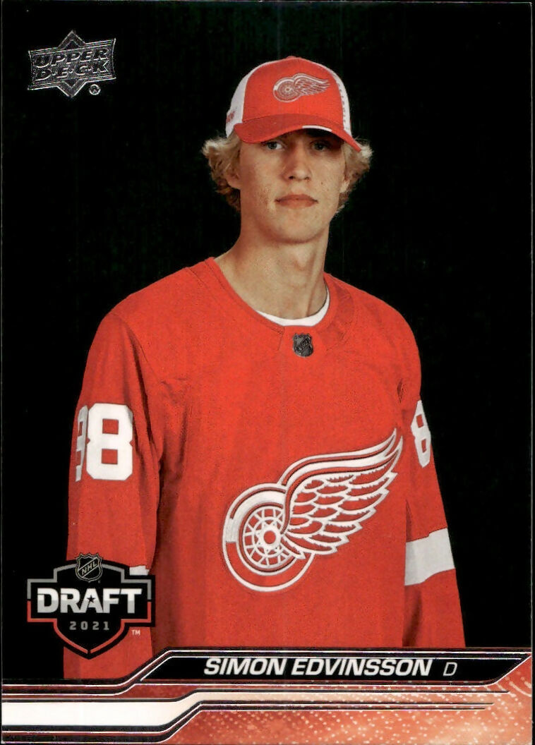 2023-24 Upper Deck Extended Series Hockey - Base - 1st Round Rookies #738 Simon Edvinsson - Detroit Red Wings - A
