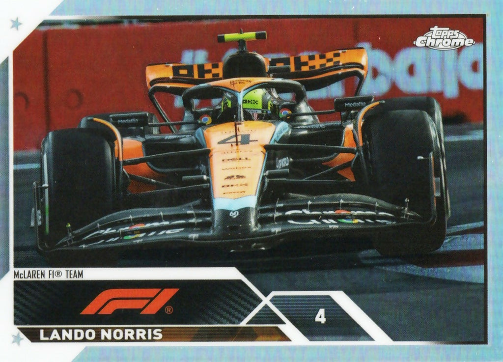 2023 Topps Chrome Formula 1 Base #112 - F1 Cars - Refractor Lando Norris - McLaren F1 Team - A