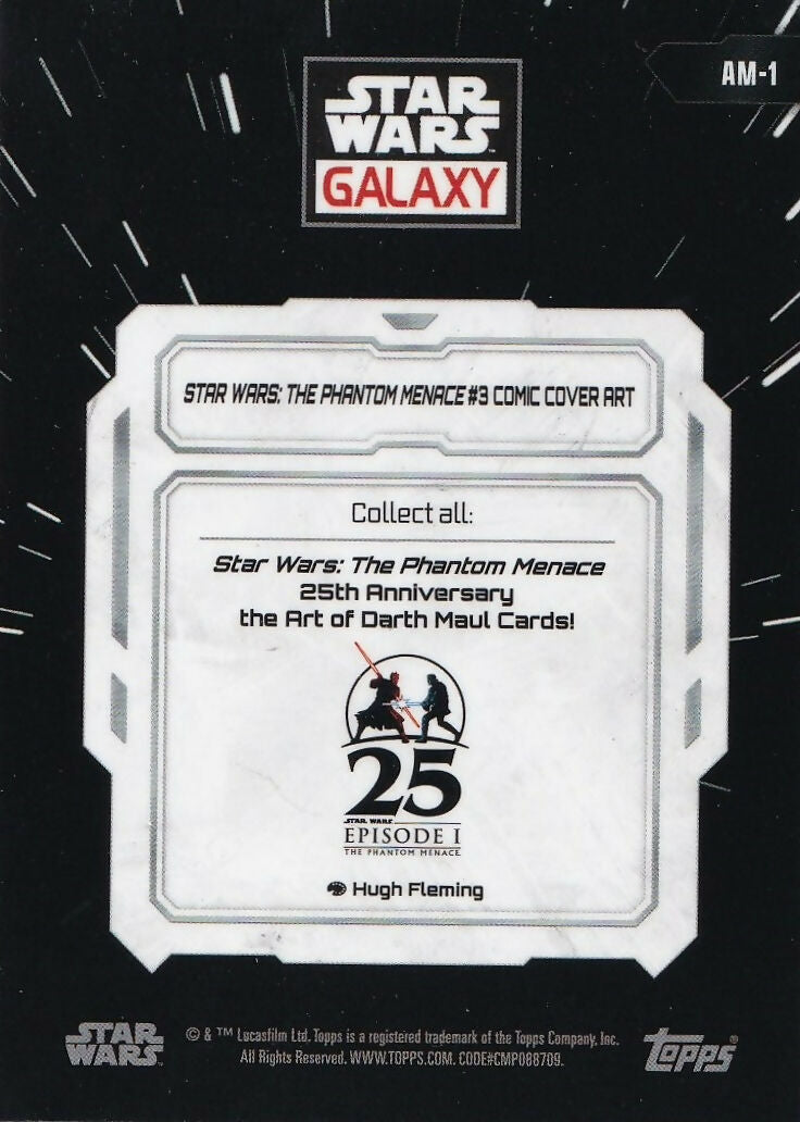 2024 Topps Star Wars Galaxy Chrome - Art Card #AM-15 Star Wars The Phantom Menace #3 Comic Cover Art - B