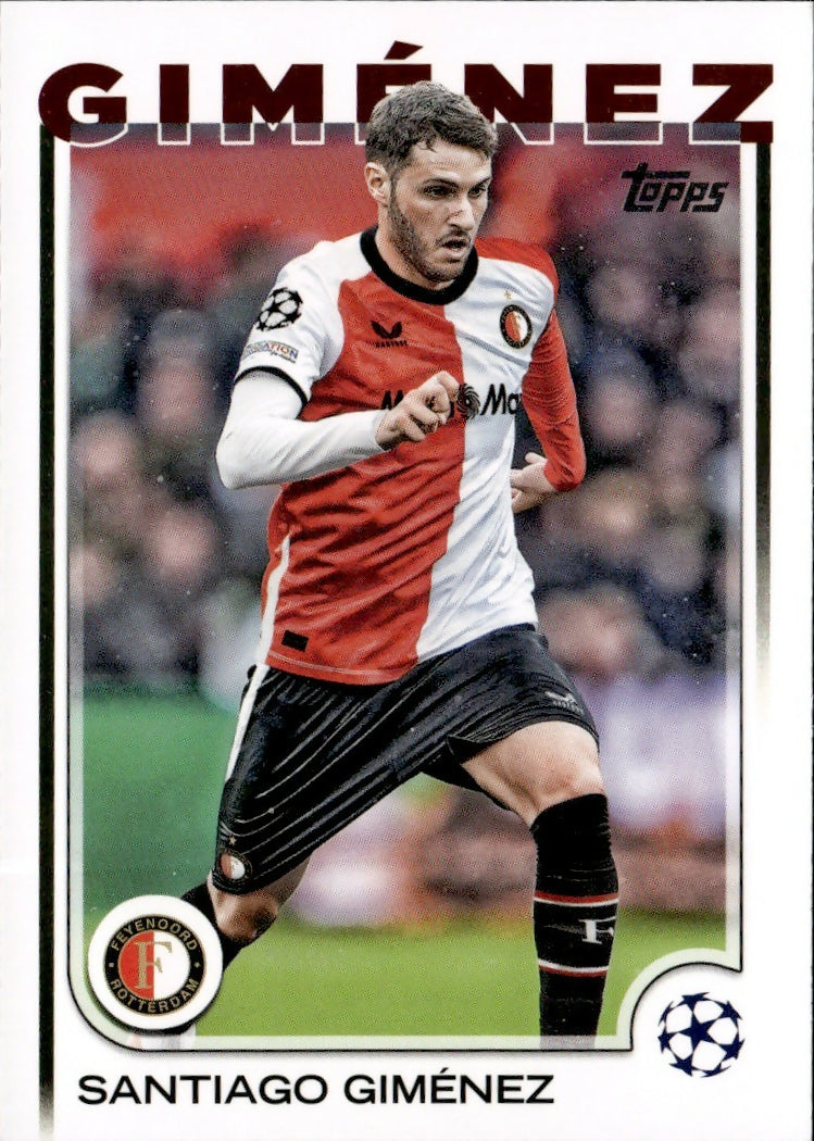 2024-25 Topps UEFA Club Competitions - Base #189 Santiago Gimenez - Feyenoord - A