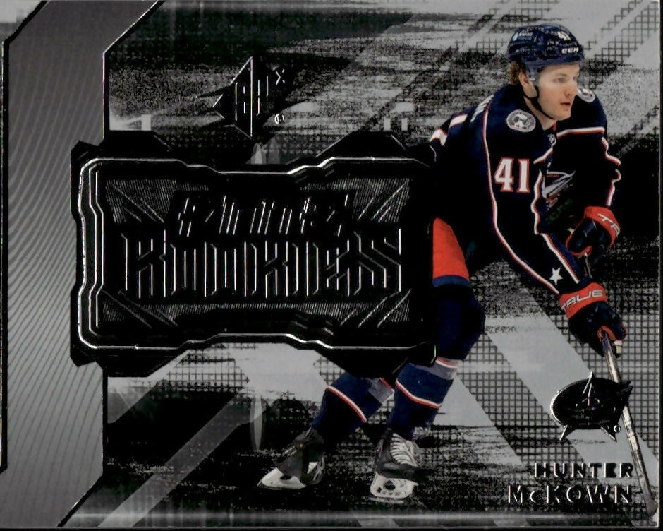 2023-24 Upper Deck SPX Hockey - Finite Rookies :799 #F-34 Hunter McKown - Columbus Blue Jackets - A