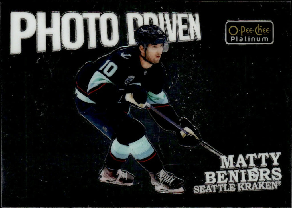 2022-23 Upper Deck O-Pee-Chee Platinum Hockey - Photo Driven #PD-14 Matty Beniers - Seattle Kraken